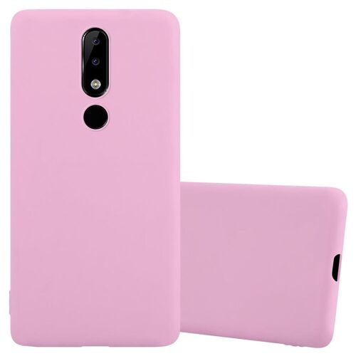 Coque pour Nokia 5.1 PLUS / X5 en CANDY ROSE VIF Housse de protection Étui en silicone TPU flexible