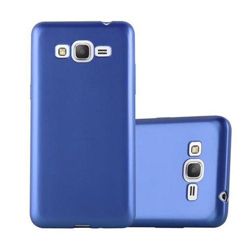 Cadorabo Housse Compatible Avec Samsung Galaxy Grand Prime En Bleu Métallique - Étui De Protection En Silicone Tpu Flexible
