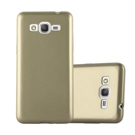 Cadorabo Housse compatible avec Samsung Galaxy GRAND PRIME en METALLIC OR - Étui de protection en silicone TPU flexible