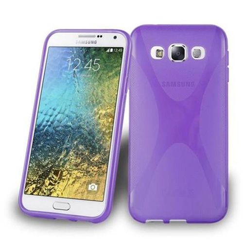 Cadorabo Housse Compatible Avec Samsung Galaxy E5 En Violet Lilas - Étui De Protection En Silicone Tpu Flexible