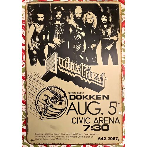 Affiche De Concert Judas Priest En Métal