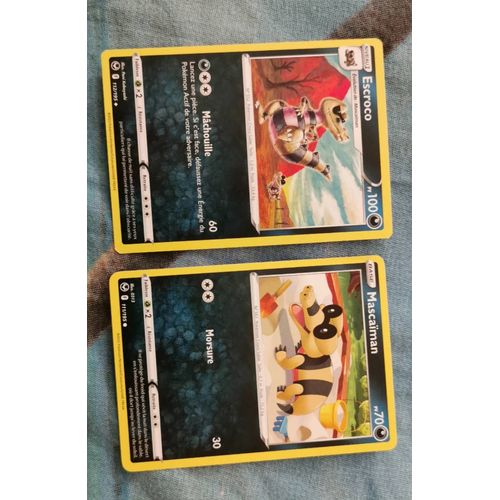 Mascaïman 111/195 + Escroco 112/195 - Tempête Argentée Pokémon 