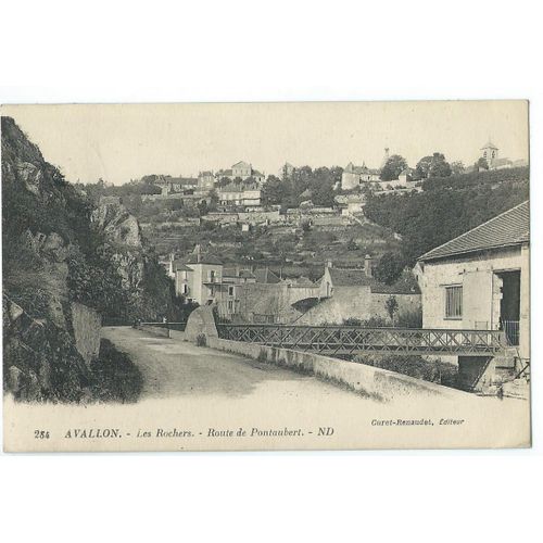 Carte Postale Avallon (Yonne 89200) Les Rochers Route De Pontaubert Avec 1 Timbre Semeuse Au Verso Oblitéré 12/09/1924