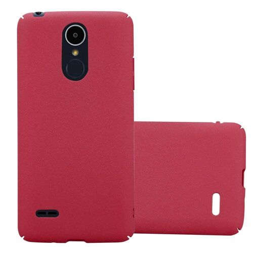 Cadorabo Housse compatible avec LG K8 2017 en FROSTY ROUGE - Hard Case Étui de protection à l'aspect givré contre les rayures et les chocs