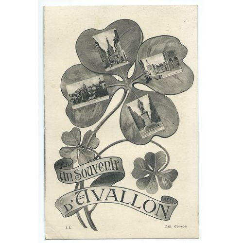 Carte Postale Avallon (Yonne 89200) Un Souvenir D'avallon Avec 1 Timbre Semeuse Au Verso Oblitéré 09/09/1924