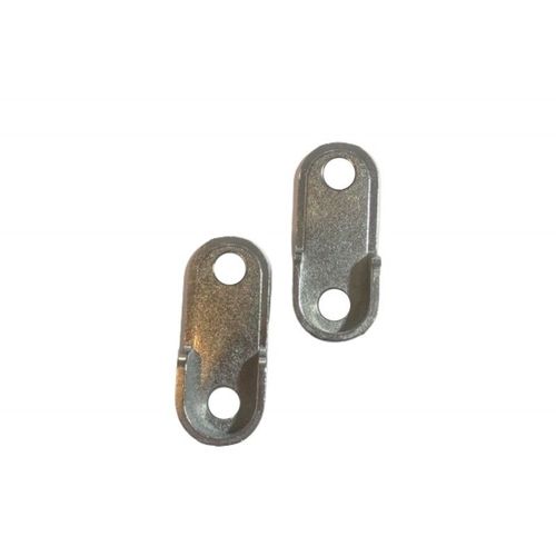 1 Paire Support Naissance Ovale Aluminium Pour Penderie Ø16 Mm