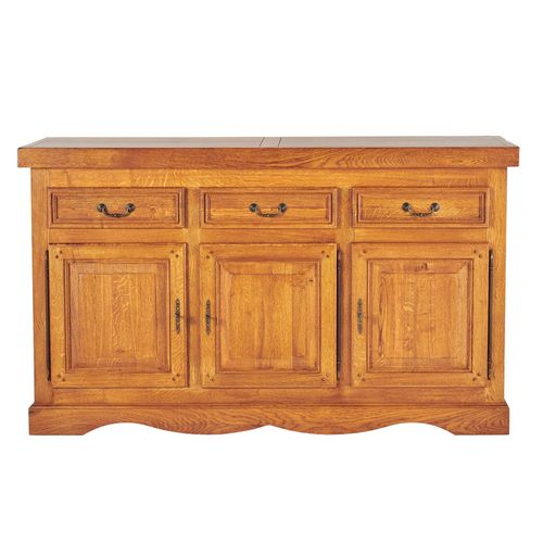 Buffet 3 Portes Et 3 Tiroirs En Chêne Moyen - Helene