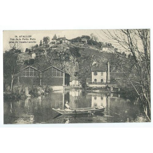 Carte Postale Avallon (Yonne 89200) Vue De La Petite Porte Prise De Cousin Laroche Avec 1 Timbre Semeuse Au Verso Oblitéré 26/09/1924