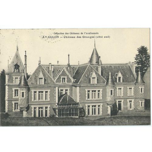 Carte Postale Avallon (Yonne 89200) Château Des Granges Coté Sud Avec 1 Timbre Semeuse Au Verso Oblitéré 22/09/1924
