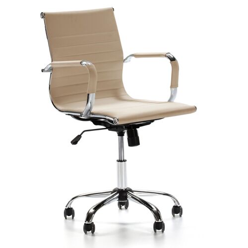 Fauteuil de Bureau relevable et reclinable Sam, Tissu Gris Foncé