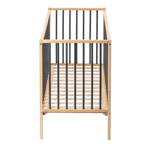 Lit En Bois 60x120 Cm Rémi Anthracite - Combelle