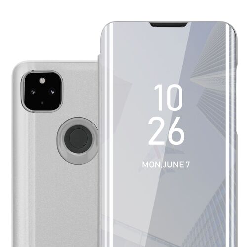 Coque Pour Google Pixel 4a Housse Etui Protection Miroir Portefeuille