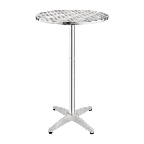 Mange-Debout En Inox Et Pied En Aluminium Gris D 60 Cm