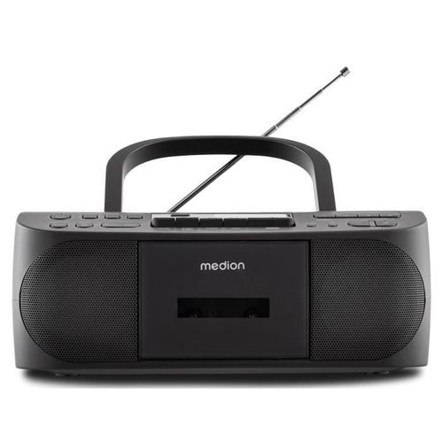 Radio CD K7 - MEDION - FM - 2x3W RMS - Noir