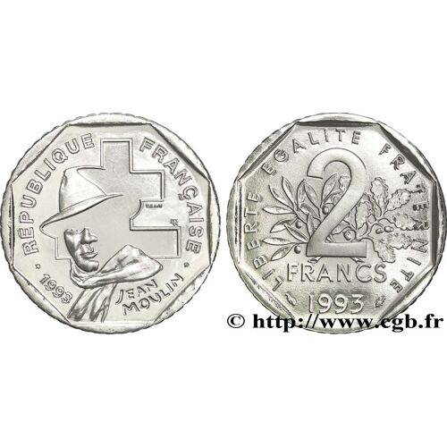 Pièce 2 Francs 1993 Jean Moulin