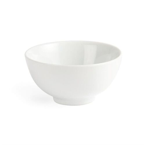 Lot De 12 Bols À Riz En Porcelaine Blanche D 13 Cm