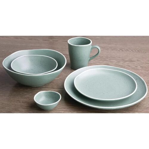 Lot De 12 Bols À Sauce En Porcelaine Vert 70 Ml