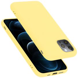 Cadorabo Housse Compatible Avec Apple Iphone 12 / 12 Pro En Liquid Yellow - Étui De Protection En Silicone Tpu Flexible
