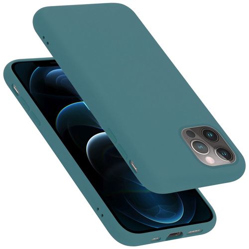 Cadorabo Housse Compatible Avec Apple Iphone 12 / 12 Pro En Liquid Green - Étui De Protection En Silicone Tpu Flexible
