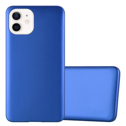 Coque Pour Apple Iphone 12 Mini En Bleu Métallique Housse De Protection Étui En Silicone Tpu Flexible