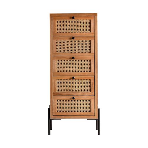 Chiffonier en fer marron 45x40x115 cm