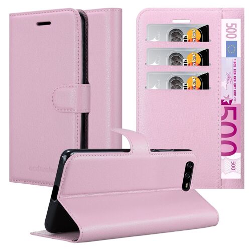 Cadorabo Housse Compatible Avec Huawei P10 En Lotus Rosa - Étui De Protection Avec Fermeture Magnétique, Fonction De Support Et Compartiment Pour Carte