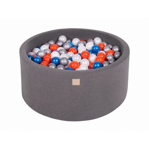 Gris Foncé Piscine À Balles Bleu Perle/Blanc Perle/Orange/Argent H40