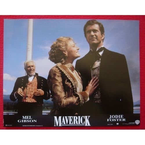 Maverick - Mel Gibson - Jodie Foster - James Gerner - Richard Donner - Jeu Incomplet 6/8 Photos D'exploitation Du Film En Couleur 21x27 Cm - 1994
