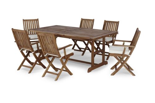 Salon De Jardin Table Extensible 180/240x100 Et 8 Chaises