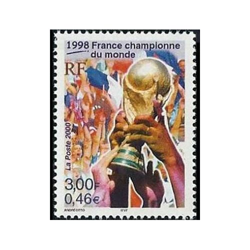 Timbre France 2000 Oblitéré La France Championne Du Monde De Football En 1998 3.00 Yt3314