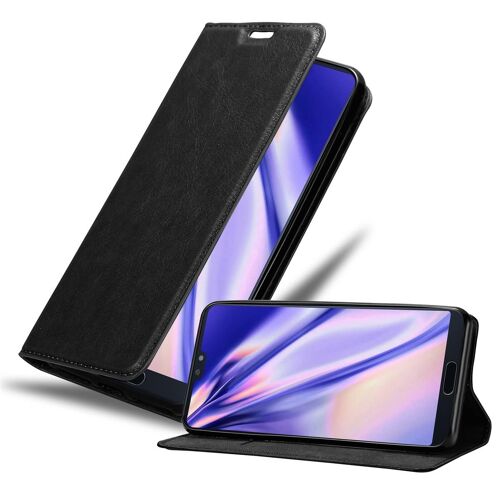 Coque pour Huawei P20 PRO / P20 PLUS en NOIR NUIT Housse de protection Étui avec fermeture magnétique, fonction de support et compartiment pour carte