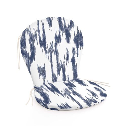 Coussin Pour Chaise D'extérieur Bleu Et Blanc 90x48x5