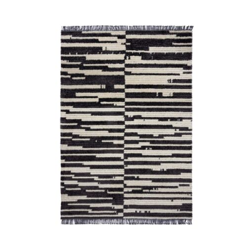Tapis De Salon En Polyester Noir 120x170 Cm