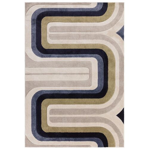 Tapis De Salon Vintage Bleu 120x170 Cm