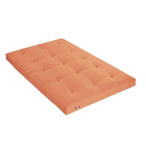 Matelas Futon Coton Traditionnel, 13cm Orange 140x200