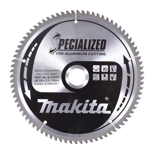 lame de scie SPECIALIZED aluminium 235mmx30x80D - Makita B-33277
