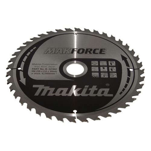 Lame de scie MAKFORCE (B-32362) pour une coupe nette dans le bois (Medium Cut) - Makita B-32362