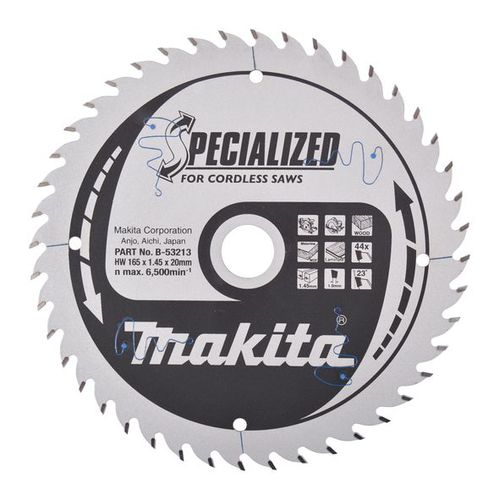 lame de scie SPECIALIZED accu 165mmx20x44D - Makita B-53213