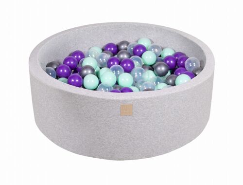 Gris Clair Piscine À Balles Menthe/Transparent/Argent/Violet H30