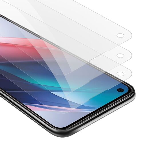 Cadorabo 3x Film De Protection Compatible Avec Oppo Find X3 Lite En Haute Transparent - 3x Verre De Protection D'écran Durci (Tempered) D'une Dureté De 9h Avec Compatibilité 3d Touch