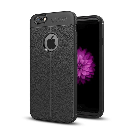 Cadorabo Housse Compatible Avec Apple Iphone 6 / 6s En Noir Profond - Étui De Protection En Silicone Tpu Avec Application Élégante En Similicuir