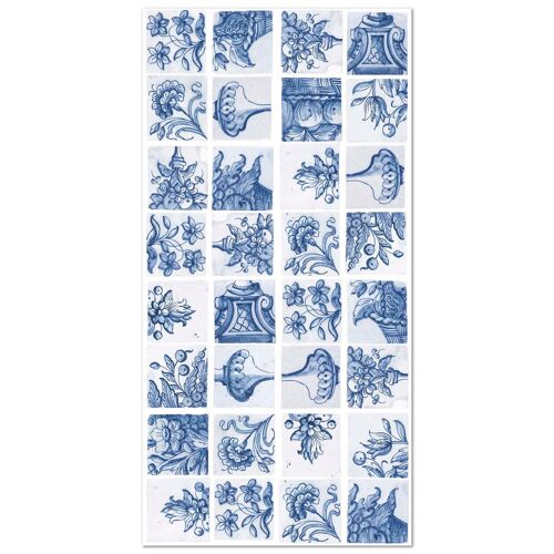 Tapis Vinyle Carreaux Ciments Séville Bleu 120x160cm