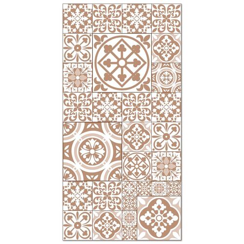 Tapis Vinyle Carreaux Ciments Talavera Brun 120x160cm