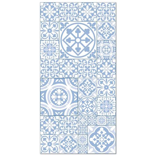 Tapis Vinyle Carreaux Ciments Talavera Bleu 120x160cm