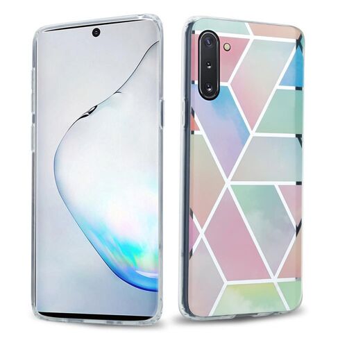 Coque pour Samsung Galaxy NOTE 10 en Marbre Arc-en-ciel No. 11 Housse de protection Étui en silicone TPU avec motif mosaïque