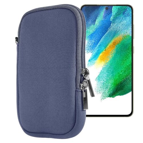 Cadorabo Housse universelle en néoprène pour téléphone portable compatible avec les téléphones jusqu'à XYX en GRIS - Étui de protection en néoprène avec dragonne