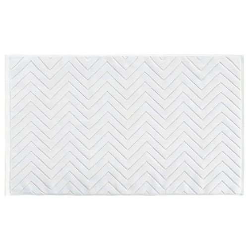Intirilife Tapis de bain Tapis de douche en Blanc - Pour sol sec dans la salle de bain Buanderie et WC