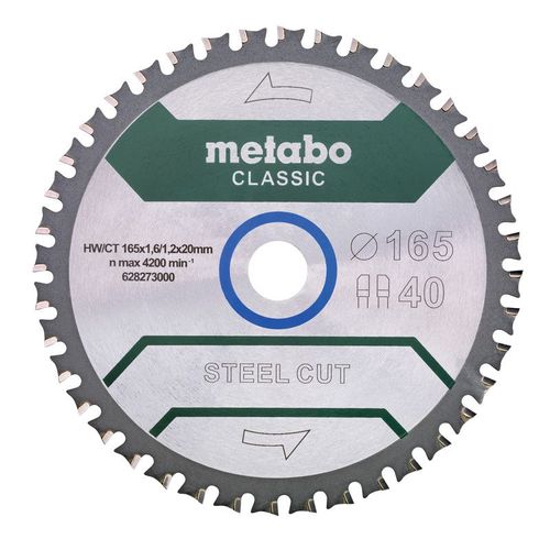 Metabo SteelCutClassic 165 x 1,6/1,2 x 20mm Z40 FZFA/FZFA 4° - 628651000