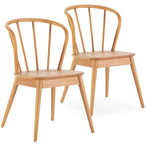 Pack 2 Chaises En Bois Coleur Chêne