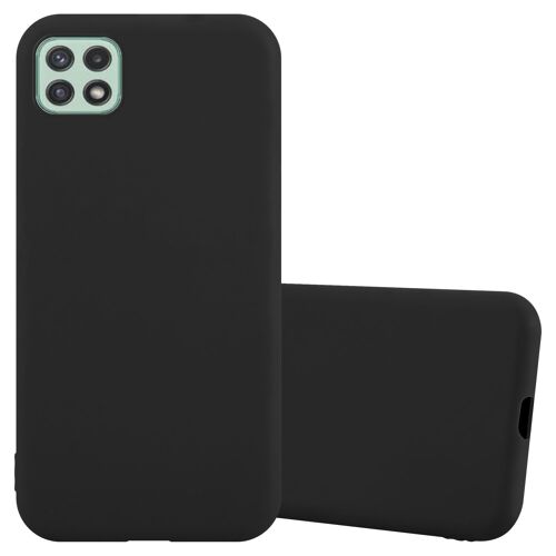 Cadorabo Housse compatible avec Samsung Galaxy A22 5G en CANDY NOIR - Étui de protection en silicone TPU flexible